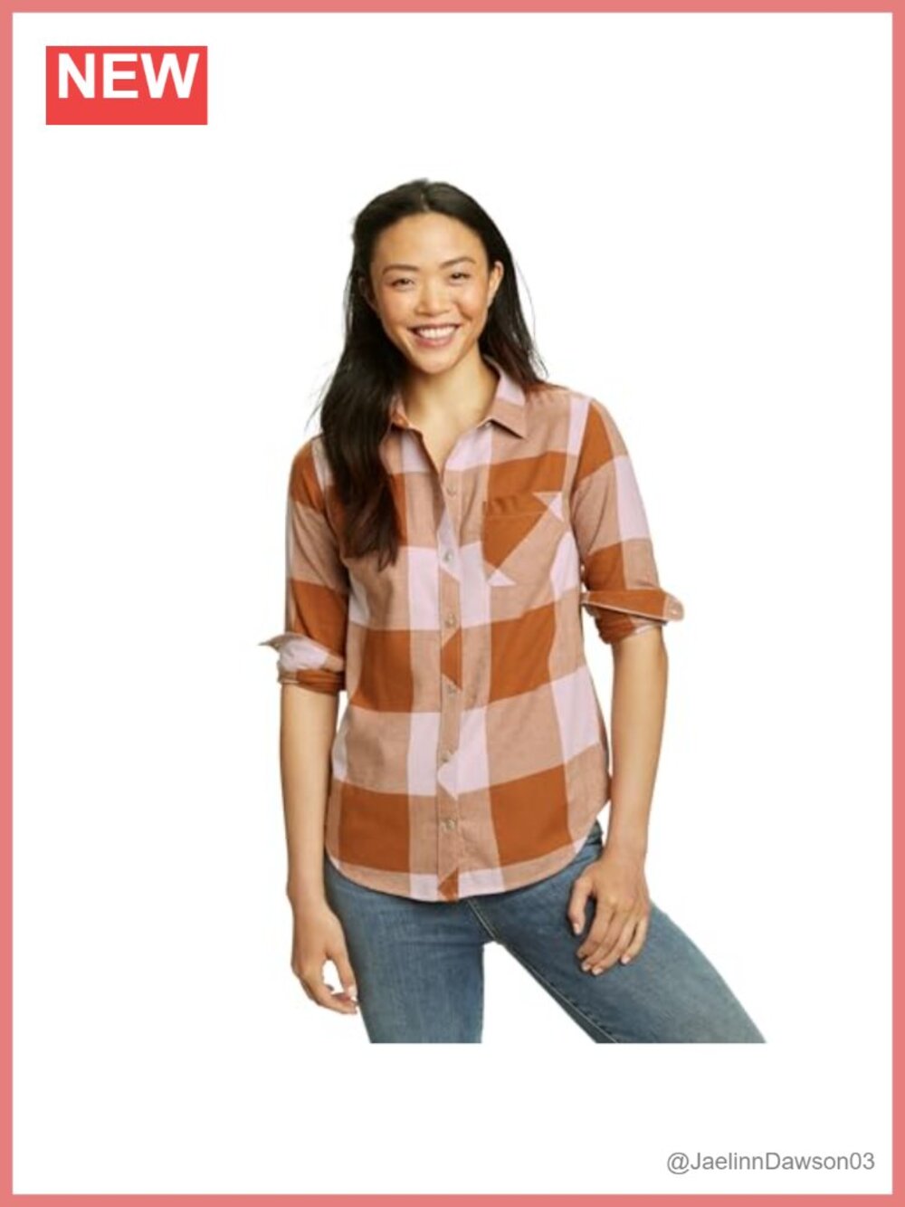 Womens Classic Button-Down Shirt Long Sleeve Collared Blouse